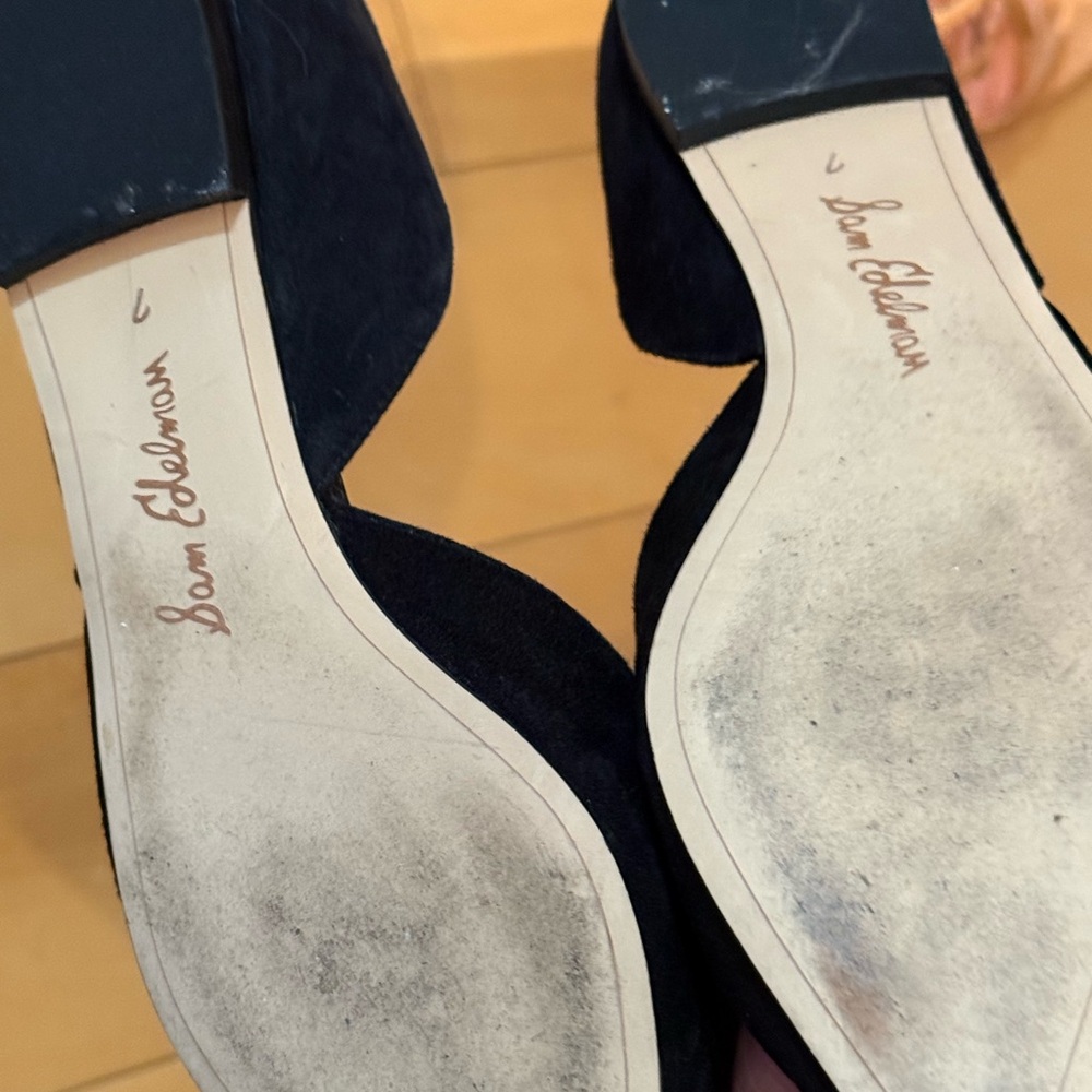 Sam Edelman Black Pointed Toe Heels - Picture 5 of 5